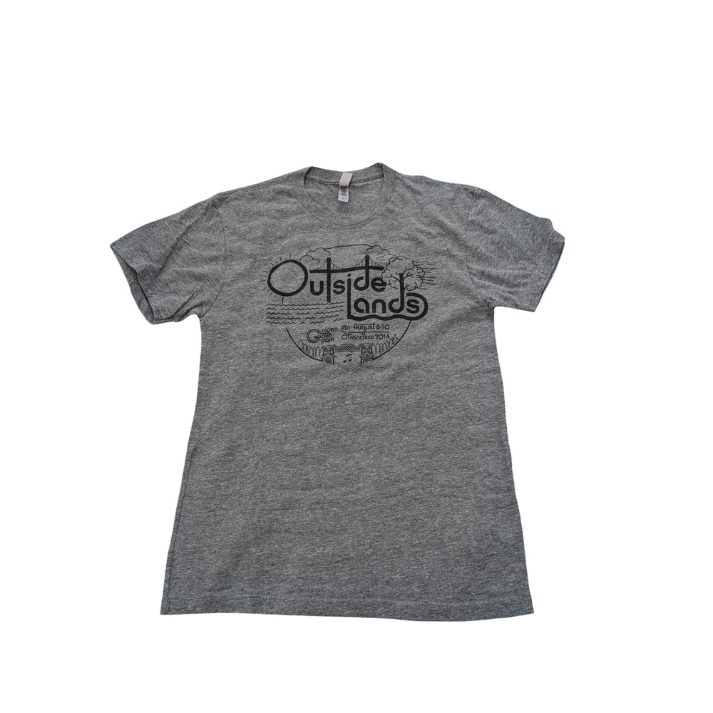 Outside Lands 2014 Music Festival San Francisco Heather Grey Graphic T-Shirt S